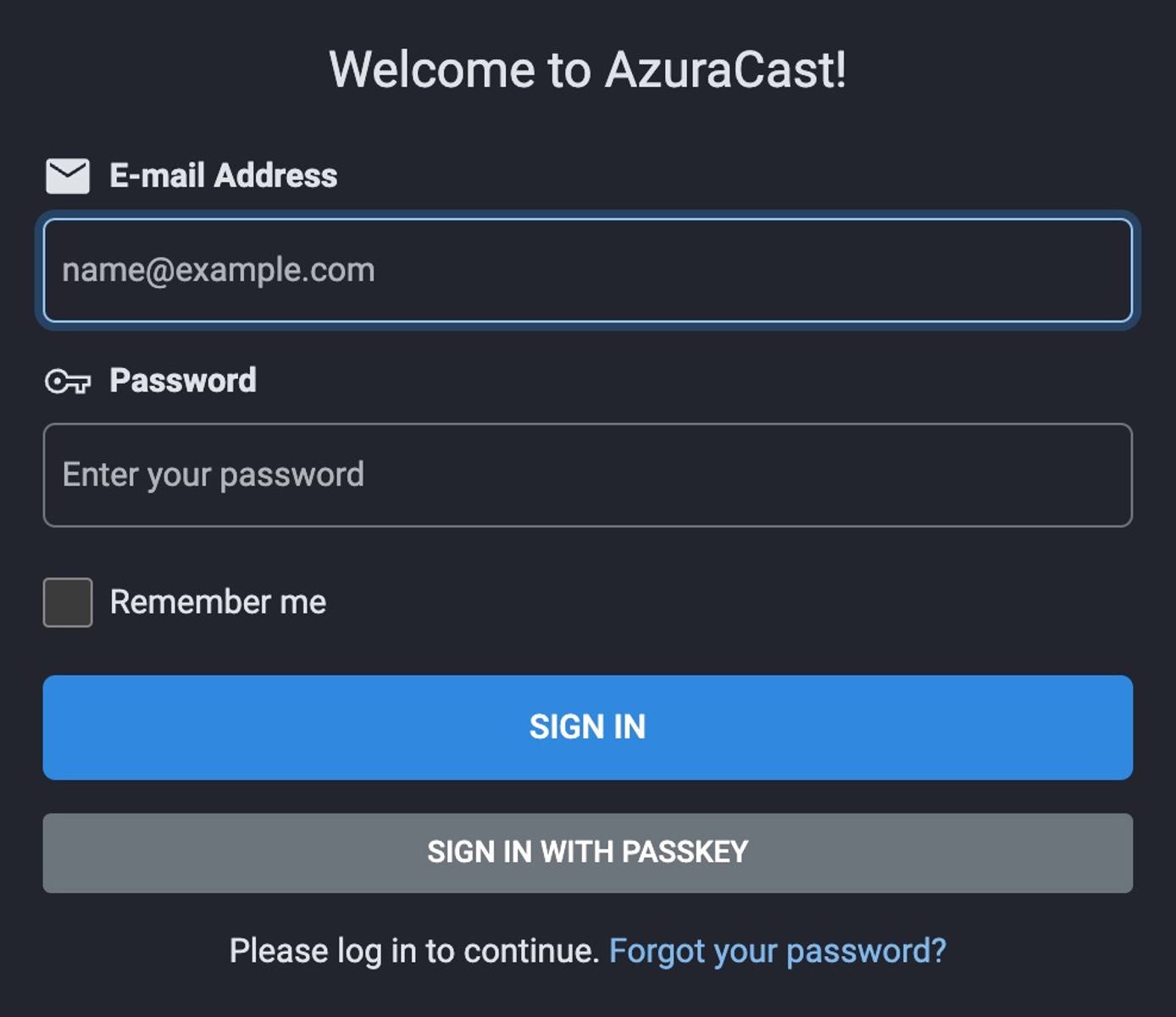 AzuraCast Login AzuraCast Login
